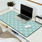 Bows & Ribbons Pattern XXVIII Pastel Mint Green Desk Mat Gallery Image 2