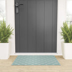 Bows & Ribbons Pattern XXVIII Pastel Mint Green Welcome Mat Gallery Image 3