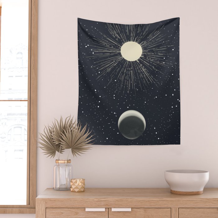 Moon And Sun Wall Tapestry Gallery Image 2