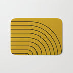 Minimal Arch VII Ochre Modern Geometric Lines Bath Mat Gallery Image 1