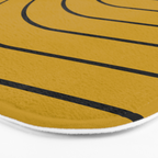 Minimal Arch VII Ochre Modern Geometric Lines Bath Mat Gallery Image 3