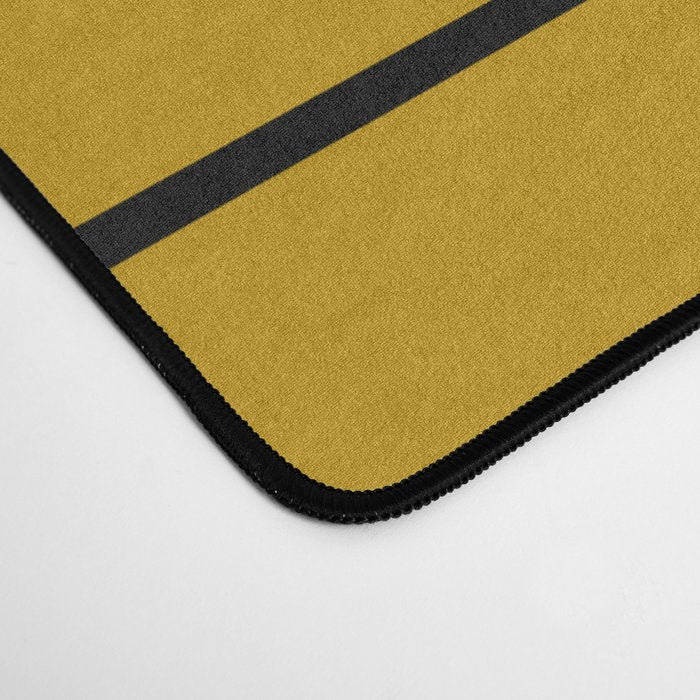 Minimal Arch VII Ochre Modern Geometric Lines Desk Mat Gallery Image 4