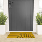Minimal Arch VII Ochre Modern Geometric Lines Welcome Mat Gallery Image 3