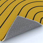 Minimal Arch VII Ochre Modern Geometric Lines Rug Gallery Image 4