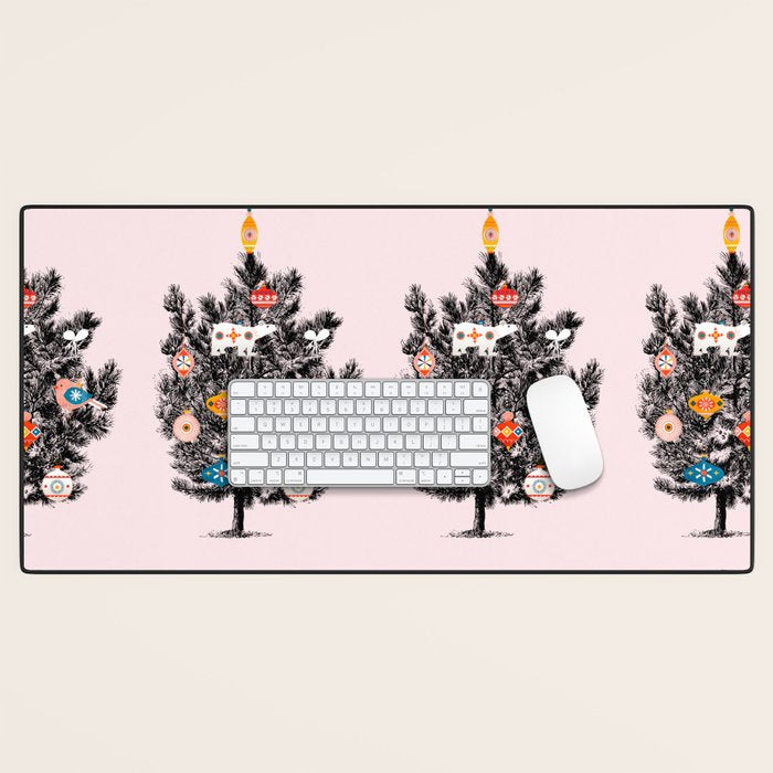 Retro Christmas tree no3 Desk Mat Gallery Image 1