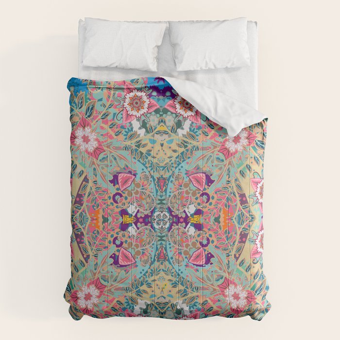 Mandala - Turquoise Boho Comforter Gallery Image 1