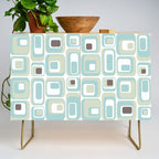 Retro Rectangles Mid Century Modern Geometric Vintage Style Credenza Gallery Image 1