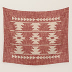 Southwestern Pattern 135 Sienna and Beige Wall Tapestry Gallery Image 4