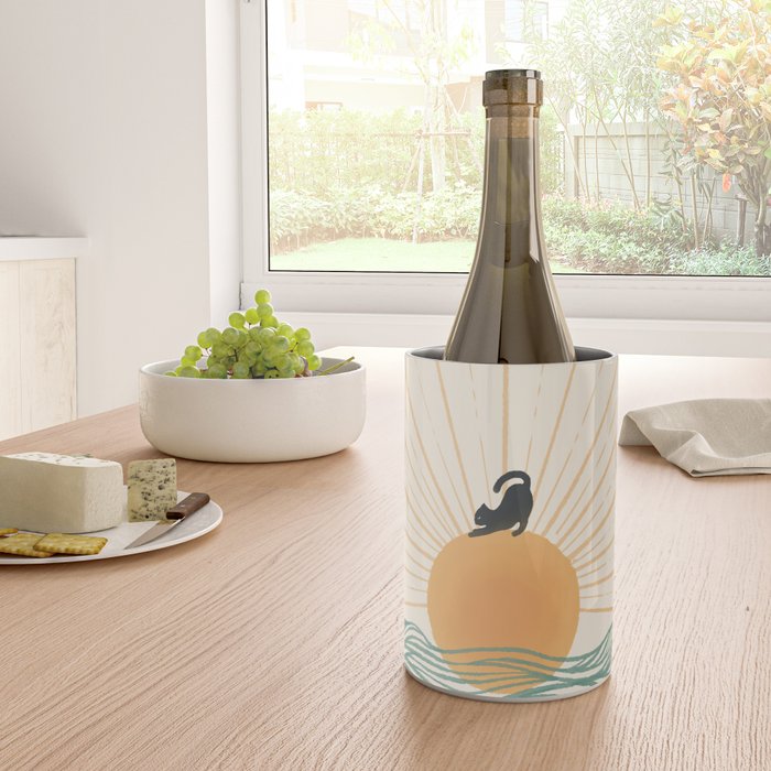 Good Morning Meow 7 Sunny Day Ocean  Wine Chiller Gallery Image 4