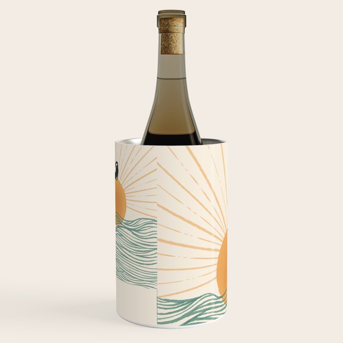 Good Morning Meow 7 Sunny Day Ocean  Wine Chiller Gallery Image 2