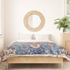 Tabriz Rug With Blue Field Print Duvet Cover Gallery Image 3