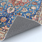 Tabriz Rug With Blue Field Print Rug Gallery Image 4