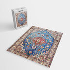 Tabriz Rug With Blue Field Print Jigsaw Puzzle Gallery Image 2