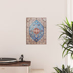 Tabriz Rug With Blue Field Print Poster Gallery Image 2