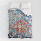 Tabriz Rug With Blue Field Print Duvet Cover Gallery Image 6