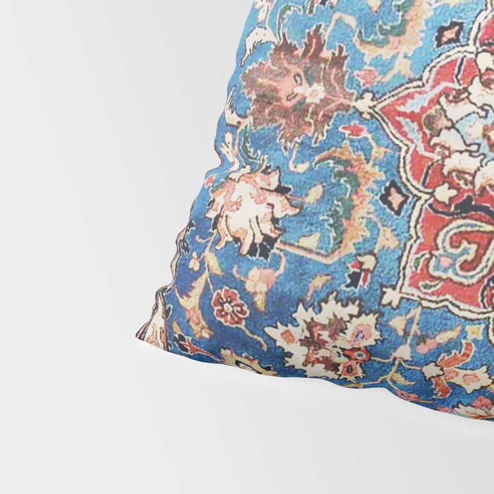 Tabriz Rug With Blue Field Print Pillow Sham Gallery Image 4