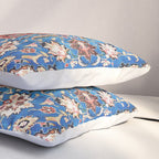 Tabriz Rug With Blue Field Print Pillow Sham Gallery Image 3