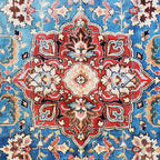 Tabriz Rug With Blue Field Print Coffee Mug Gallery Image 2