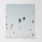 Hot Air Balloons Blue Sky Throw Blanket Gallery Image 2