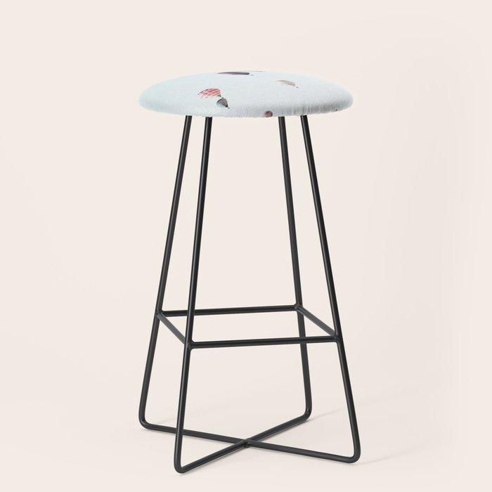 Hot Air Balloons Blue Sky Stool