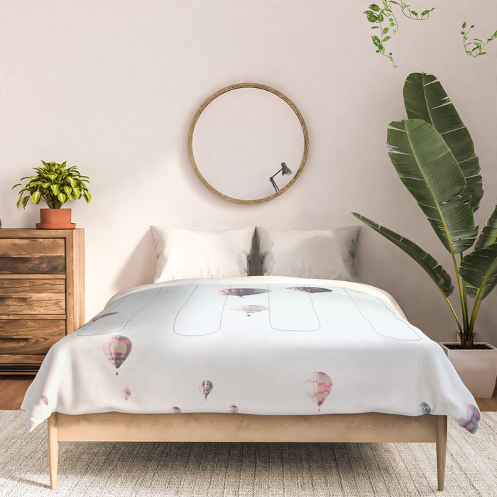 Hot Air Balloons Blue Sky Comforter Gallery Image 3