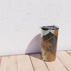 abstract mountains, rustic orange sunrise Travel Mug Gallery Image 4