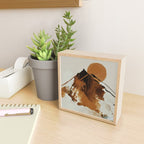 abstract mountains, rustic orange sunrise Mini Art Print Gallery Image 2