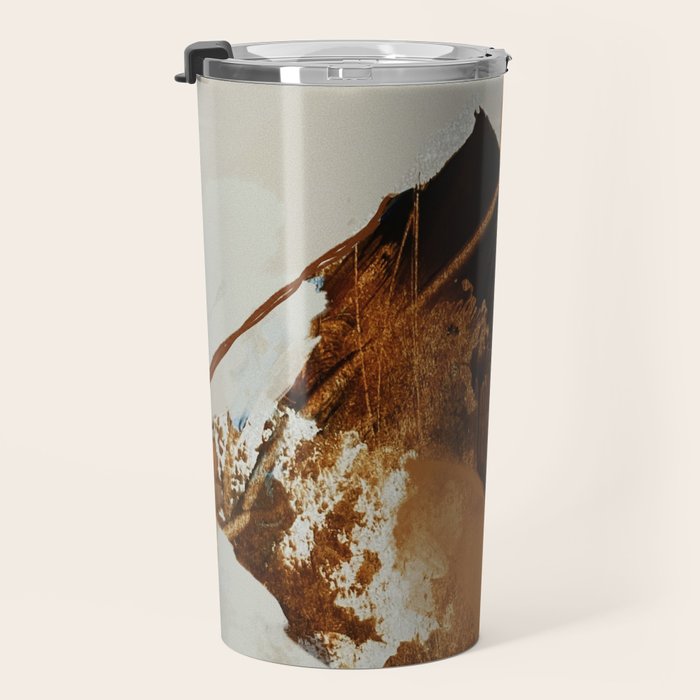 abstract mountains, rustic orange sunrise Travel Mug Gallery Image 3