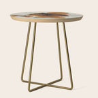 abstract mountains, rustic orange sunrise Side Table Gallery Image 1