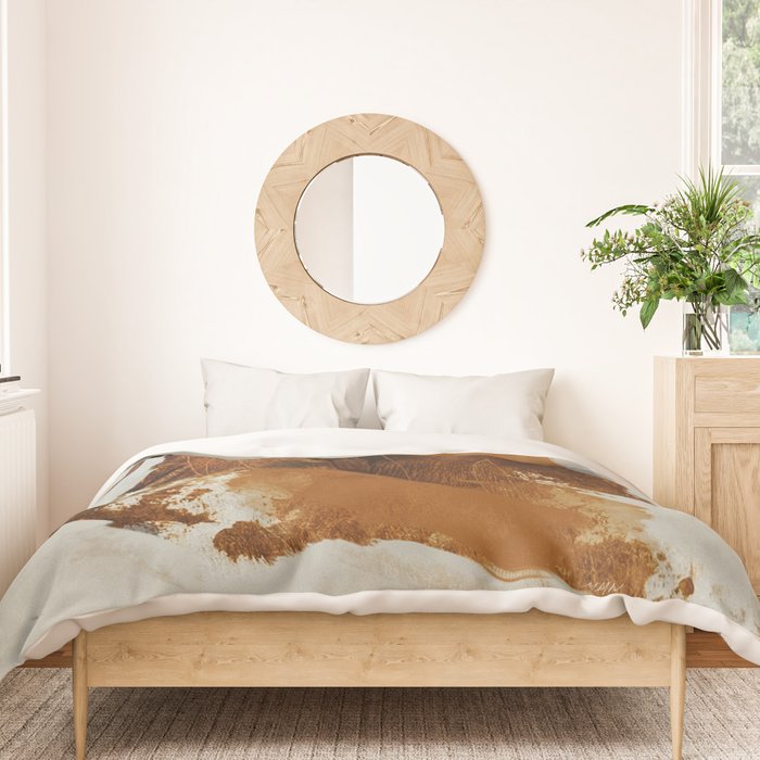 abstract mountains, rustic orange sunrise Duvet Cover Gallery Image 3