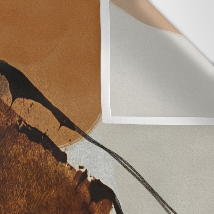 abstract mountains, rustic orange sunrise Wall Tapestry Gallery Image 3