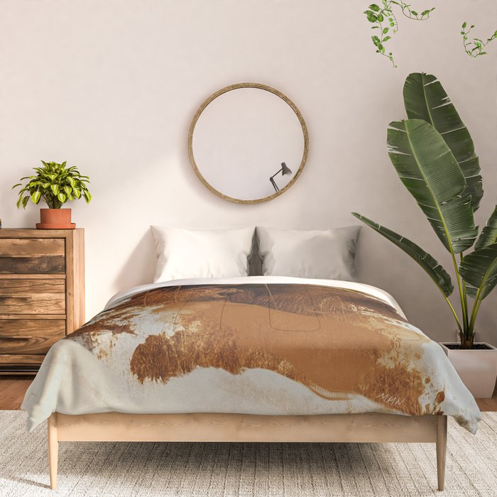 abstract mountains, rustic orange sunrise Comforter Gallery Image 3