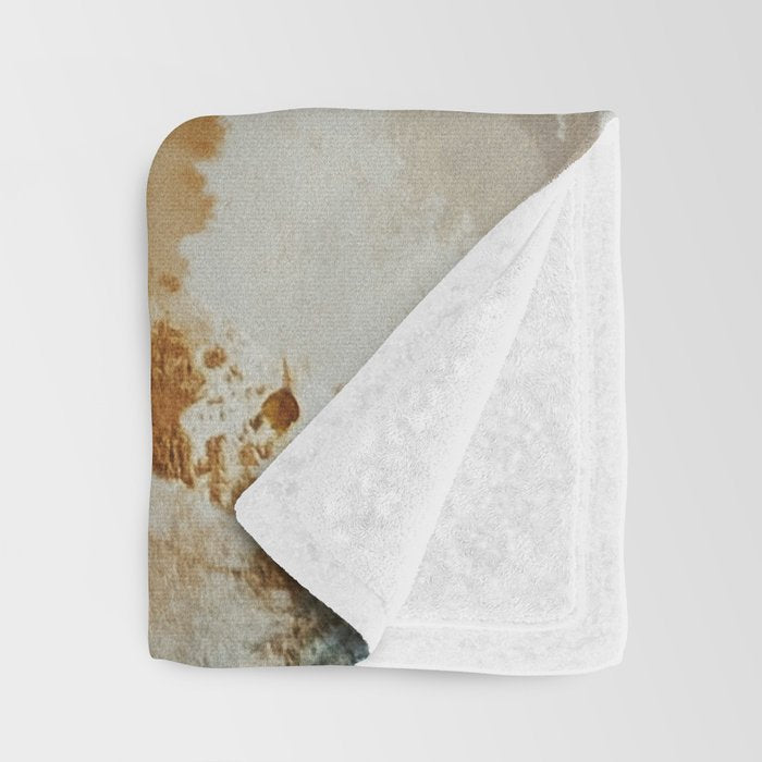 abstract mountains, rustic orange sunrise Throw Blanket Gallery Image 3