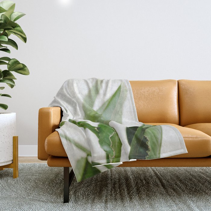 For the love of palms | Botanical fine art photography | Pastel tones in Europe Throw Blanket Gallery Image 1