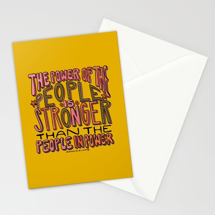 The Power of the People Stationery Card Gallery Image 2