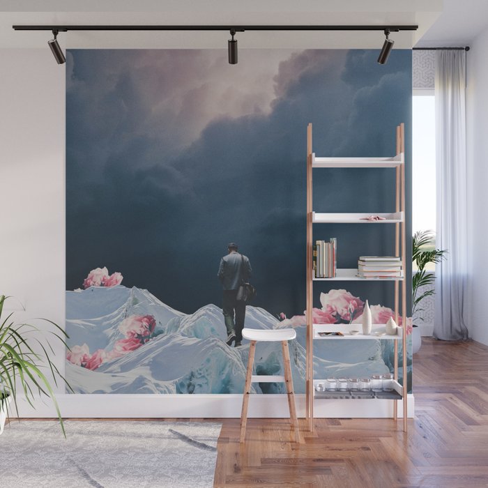 The Path to Solitude is full of Winter Roses Wall Mural Gallery Image 1