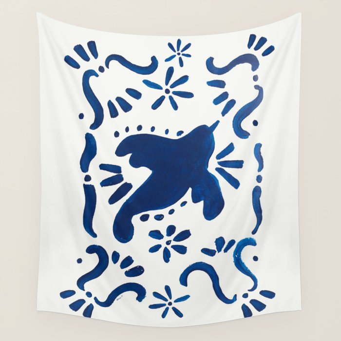 Bluebird of Happiness Wall Tapestry Gallery Image 1