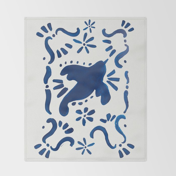 Bluebird of Happiness Throw Blanket Gallery Image 2