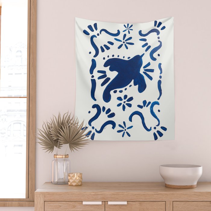 Bluebird of Happiness Wall Tapestry Gallery Image 2