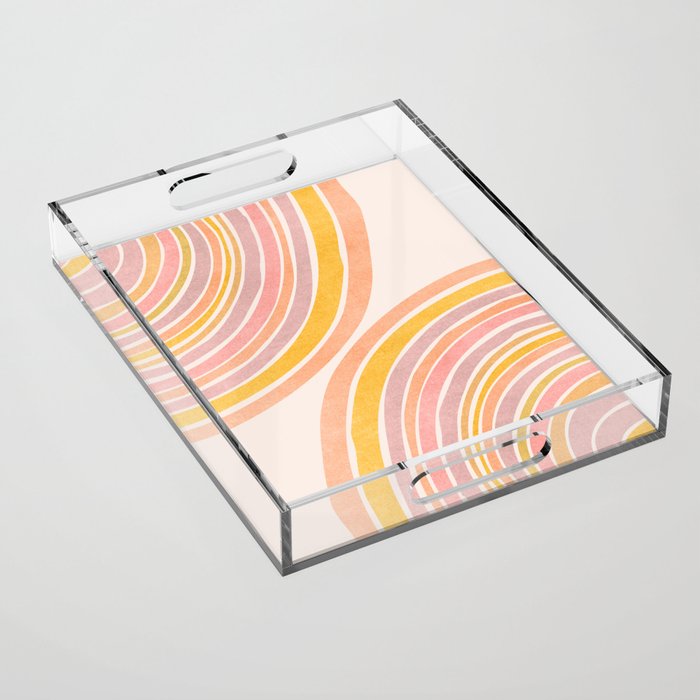 Double Rainbow Drawing Acrylic Tray Gallery Image 1