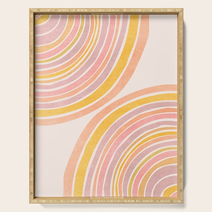 Double Rainbow Drawing Serving Tray Gallery Image 1
