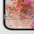 Bougainvillea Flowers in Color | Pink Wall in Cascais Art Print | Floral Travel Photography in Portugal Laptop Sleeve Gallery Image 3
