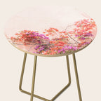 Bougainvillea Flowers in Color | Pink Wall in Cascais Art Print | Floral Travel Photography in Portugal Side Table Gallery Image 2