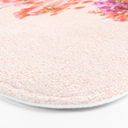 Bougainvillea Flowers in Color | Pink Wall in Cascais Art Print | Floral Travel Photography in Portugal Bath Mat Gallery Image 3