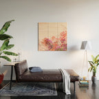 Bougainvillea Flowers in Color | Pink Wall in Cascais Art Print | Floral Travel Photography in Portugal Wood Wall Art Gallery Image 2