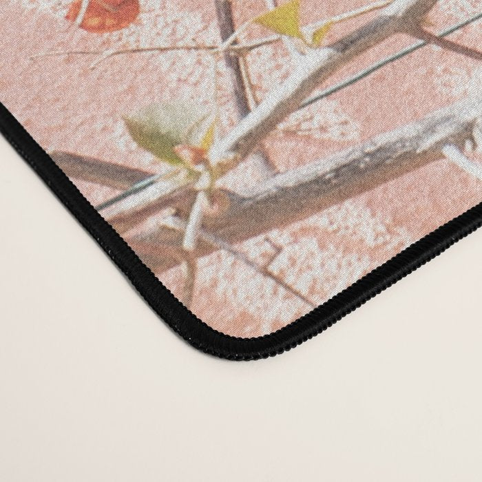 Bougainvillea Flowers in Color | Pink Wall in Cascais Art Print | Floral Travel Photography in Portugal Desk Mat Gallery Image 4