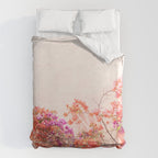 Bougainvillea Flowers in Color | Pink Wall in Cascais Art Print | Floral Travel Photography in Portugal Duvet Cover Gallery Image 6