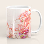 Bougainvillea Flowers in Color | Pink Wall in Cascais Art Print | Floral Travel Photography in Portugal Coffee Mug Gallery Image 1