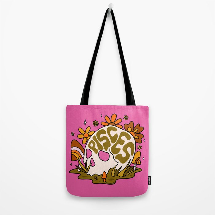 Pisces Skull Tote Bag Gallery Image 2