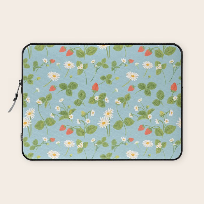 Strawberry Plant Pattern Laptop Sleeve Gallery Image 1